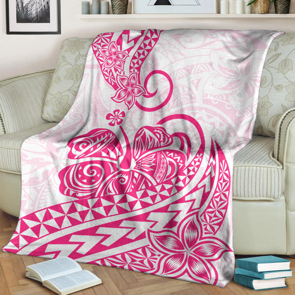 Home / Products / Polynesian Tribal Tattoo Retro Premium Blanket Pink ...
