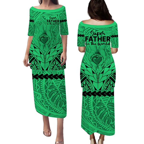 (Custom Personalised) Happy Fathers Day Polynesian Hoodie Dress I Love You Dad LT6 main image 0