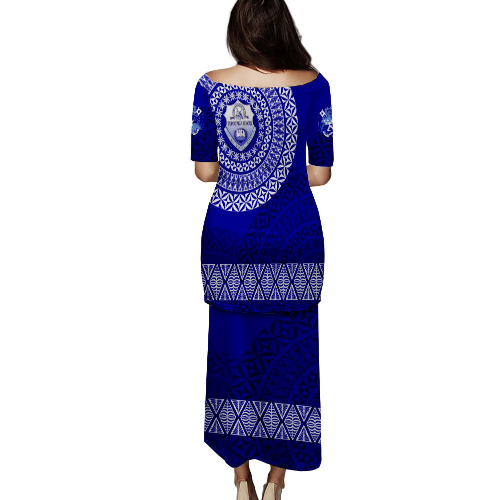 Tonga Tupou High Shcool Puletasi Dress Kupesi Style - Ver03 LT7 - Polynesian Pride