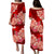 Polynesian Matching Couple Outfit Floral Tribal Puletasi Dress and Hawaiian Shirt Red LT9 - Polynesian Pride