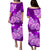 Polynesian Matching Couple Outfit Floral Tribal Puletasi Dress and Hawaiian Shirt Purple LT9 - Polynesian Pride