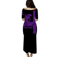 Hawaii Puletasi Dress King Kamehameha Day - Purple LT6 - Polynesian Pride