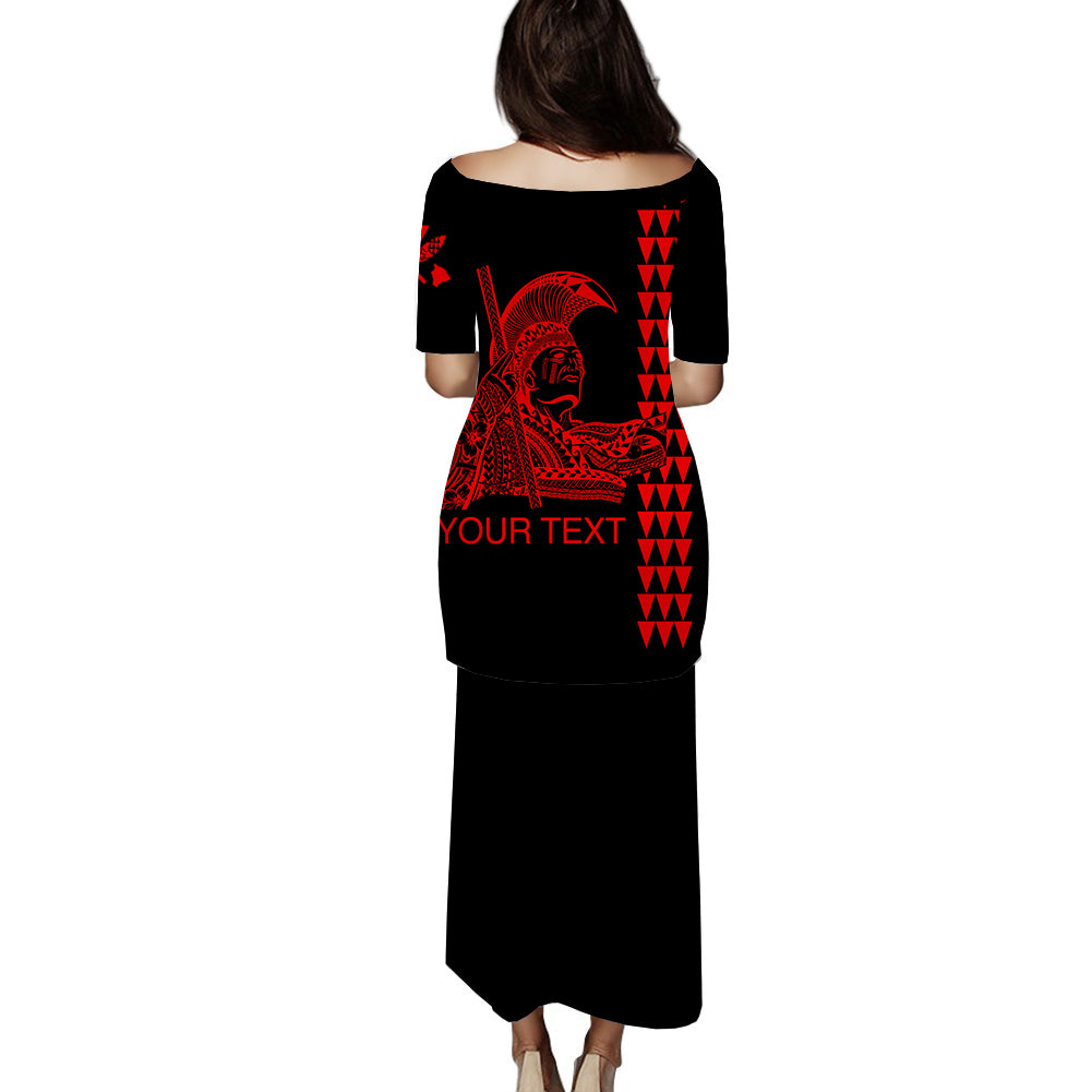 Hawaii Puletasi Dress King Kamehameha Day - Red LT6 - Polynesian Pride