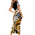 Plumeria Polynesian Couples Matching Outfits Combo Bodycon Dress And Hawaii Shirt Trending Gold LT6 - Polynesian Pride