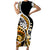 Plumeria Polynesian Couples Matching Outfits Combo Bodycon Dress And Hawaii Shirt Trending Gold LT6 - Polynesian Pride