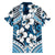 Polynesia Family Matching Outfits Off Shoulder Maxi Dress And Hawaiian Shirt Fiji Patterns Blue LT14 - Polynesian Pride