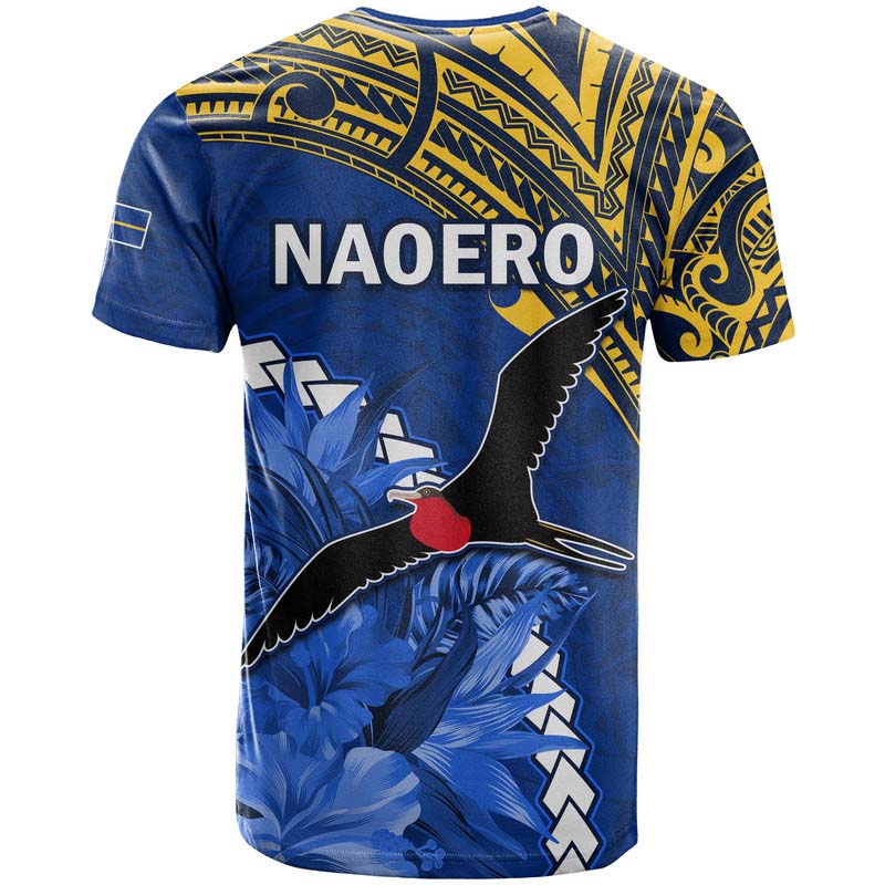 Nauru Coat of Arms T Shirt Polynesian With Frigatebird LT9