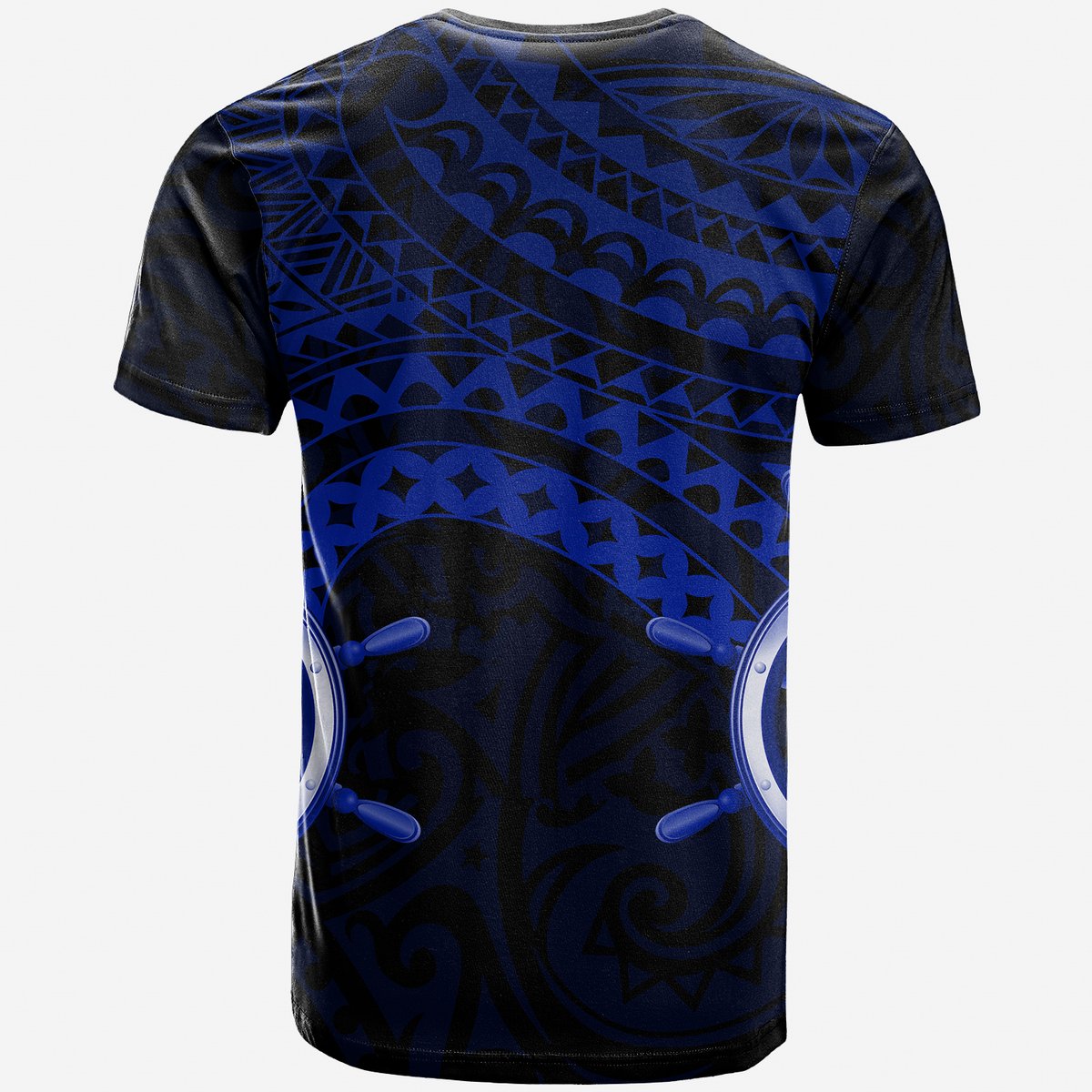 Hawaii Custom T Shirt Waipahu High School Marauders Pirates Polynesian Tribal Pattern Navy Blue LT6 - Polynesian Pride