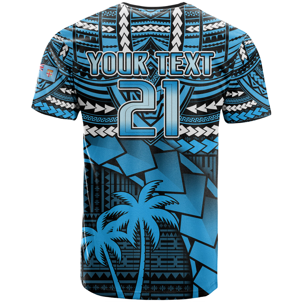 Custom Fiji Rugby T Shirt Go Fijian Tapa Arty with World Cup Vibe LT9 - Polynesian Pride
