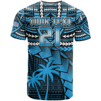 Custom Fiji Rugby T Shirt Go Fijian Tapa Arty with World Cup Vibe LT9 - Polynesian Pride