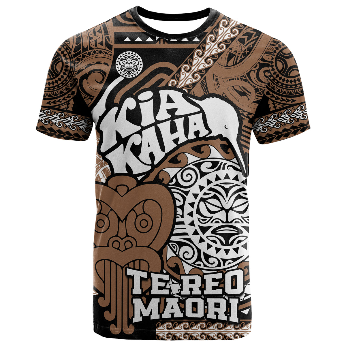Personalised Te Reo Maori New Zealand T Shirt Kia Haka Maori Tribal Tattoo LT9 - Polynesian Pride