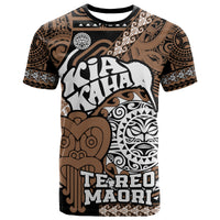 Personalised Te Reo Maori New Zealand T Shirt Kia Haka Maori Tribal Tattoo LT9 - Polynesian Pride