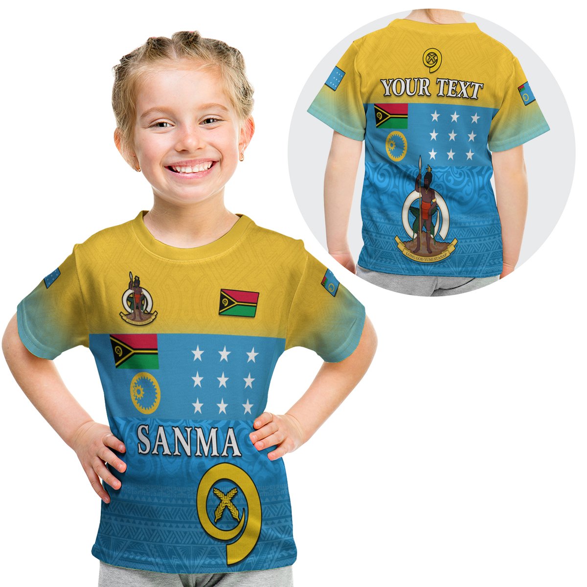 (Custom Personalised) Sanma Province T Shirt Kid Vanuatu Proud LT13 Youth XL Size14 - Polynesian Pride