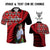 Custom Upload Image Aotearoa Silver Fern Polo Shirt Red Taniko Motif CTM09