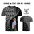 Custom Upload Image Aotearoa Silver Fern T Shirt Black Taniko Motif CTM09