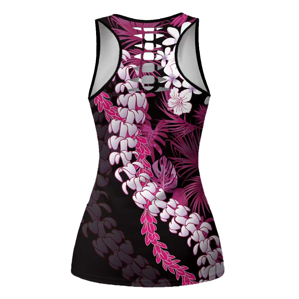 Akala Aloha Hawaii Lei Hollow Tank Top Tropical Flowers Elegant Vibe LT14 - Polynesian Pride