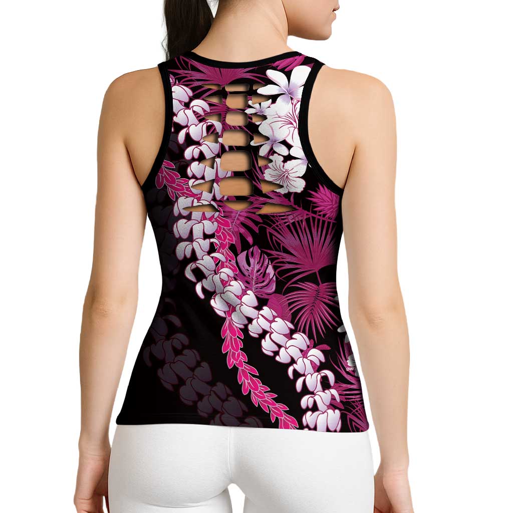 Akala Aloha Hawaii Lei Hollow Tank Top Tropical Flowers Elegant Vibe LT14 - Polynesian Pride