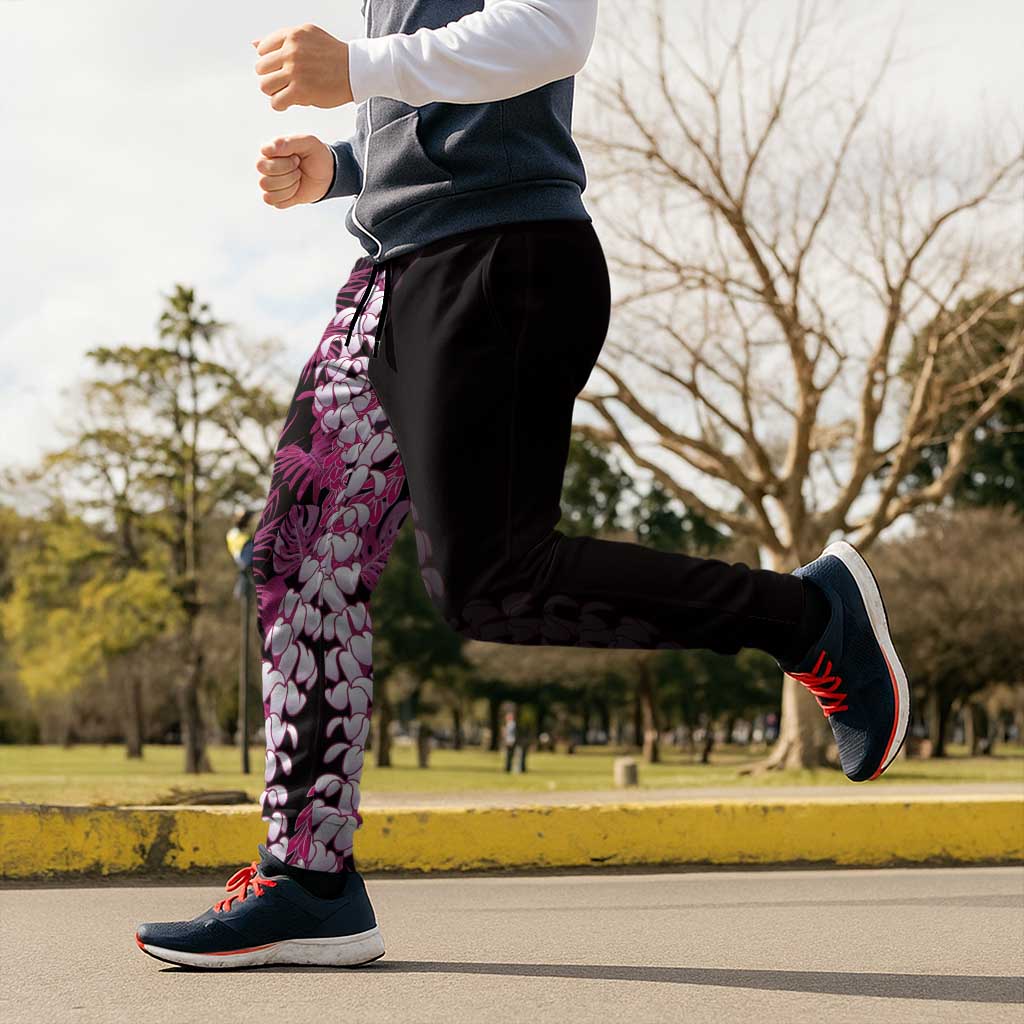 Akala Aloha Hawaii Lei Jogger Pants Tropical Flowers Elegant Vibe - Polynesian Pride