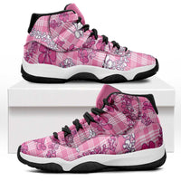 Alaka Aloha Hawaii Sneakers J11 Plumeria Lei With Palaka Motif LT14 Pink - Polynesian Pride
