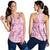 Alaka Aloha Hawaii Women Racerback Tank Plumeria Lei With Palaka Motif - Polynesian Pride