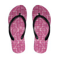 Alaka Hawaii Breadfruit Palaka Motifs Flip Flops