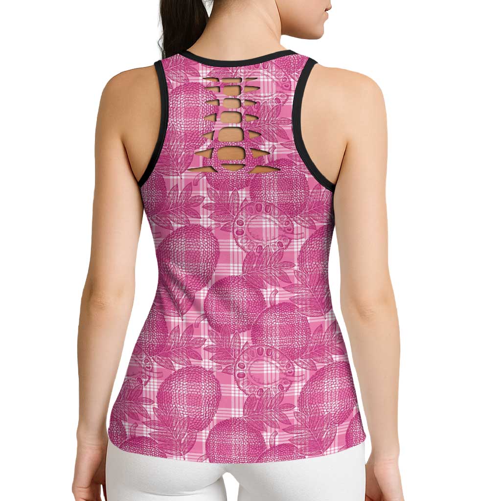 Alaka Hawaii Breadfruit Palaka Motifs Hollow Tank Top