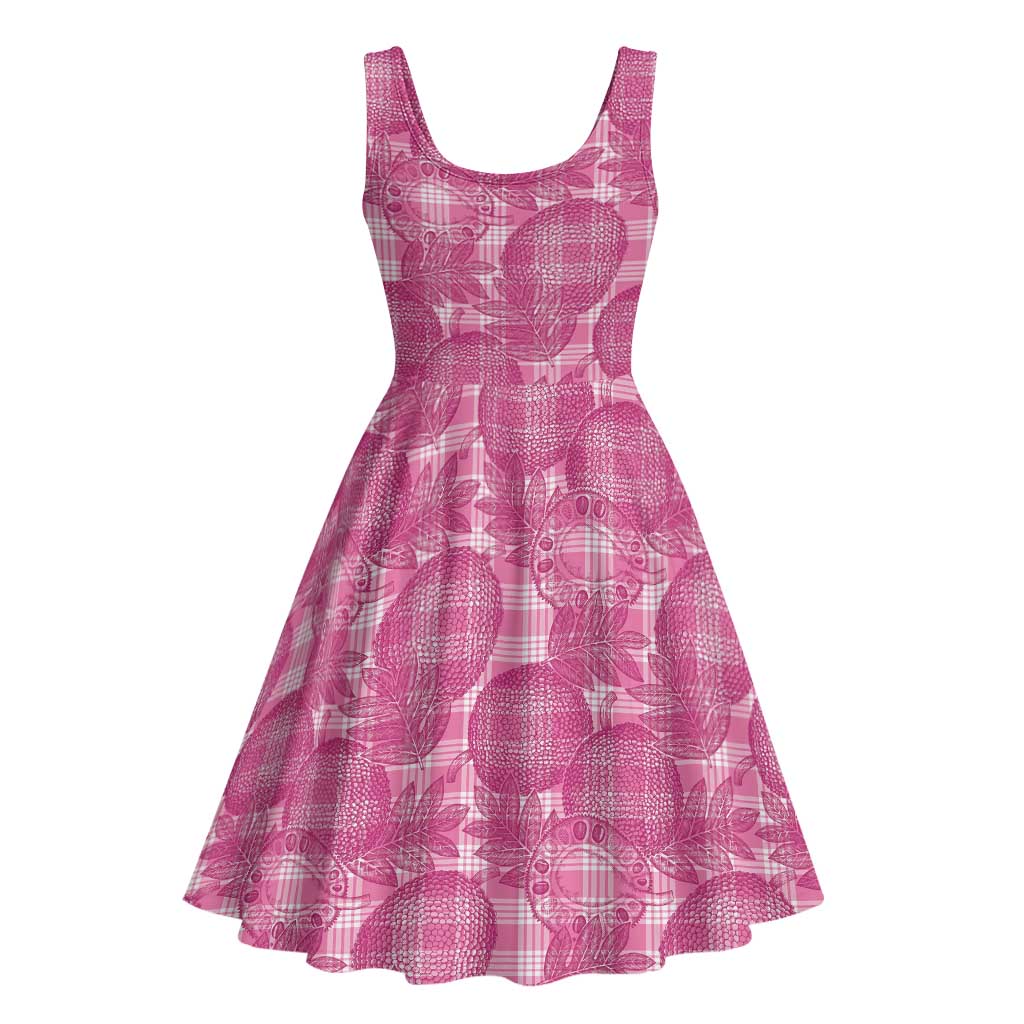 Alaka Hawaii Breadfruit Palaka Motifs Midi Dress