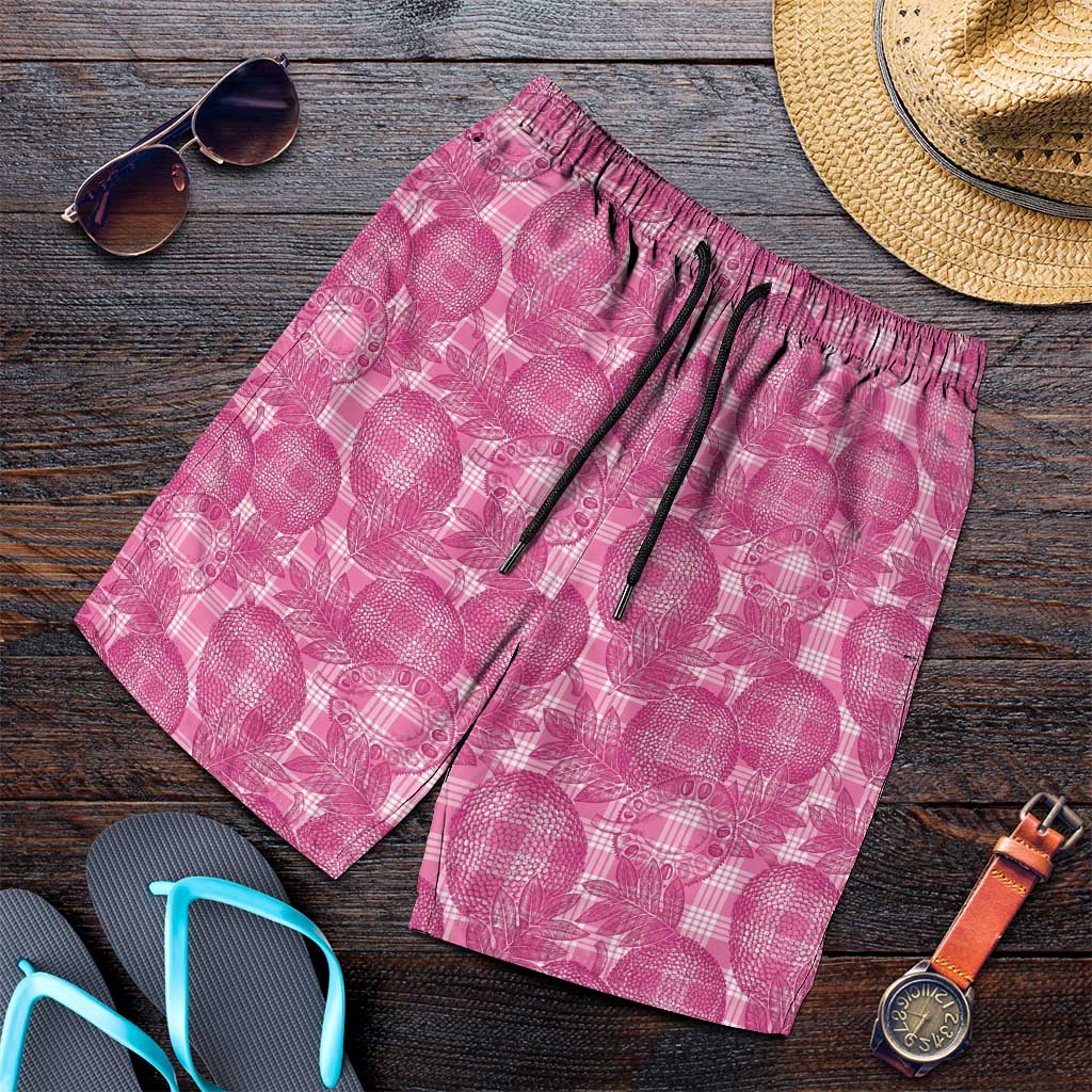 Alaka Hawaii Breadfruit Palaka Motifs Shorts for Men