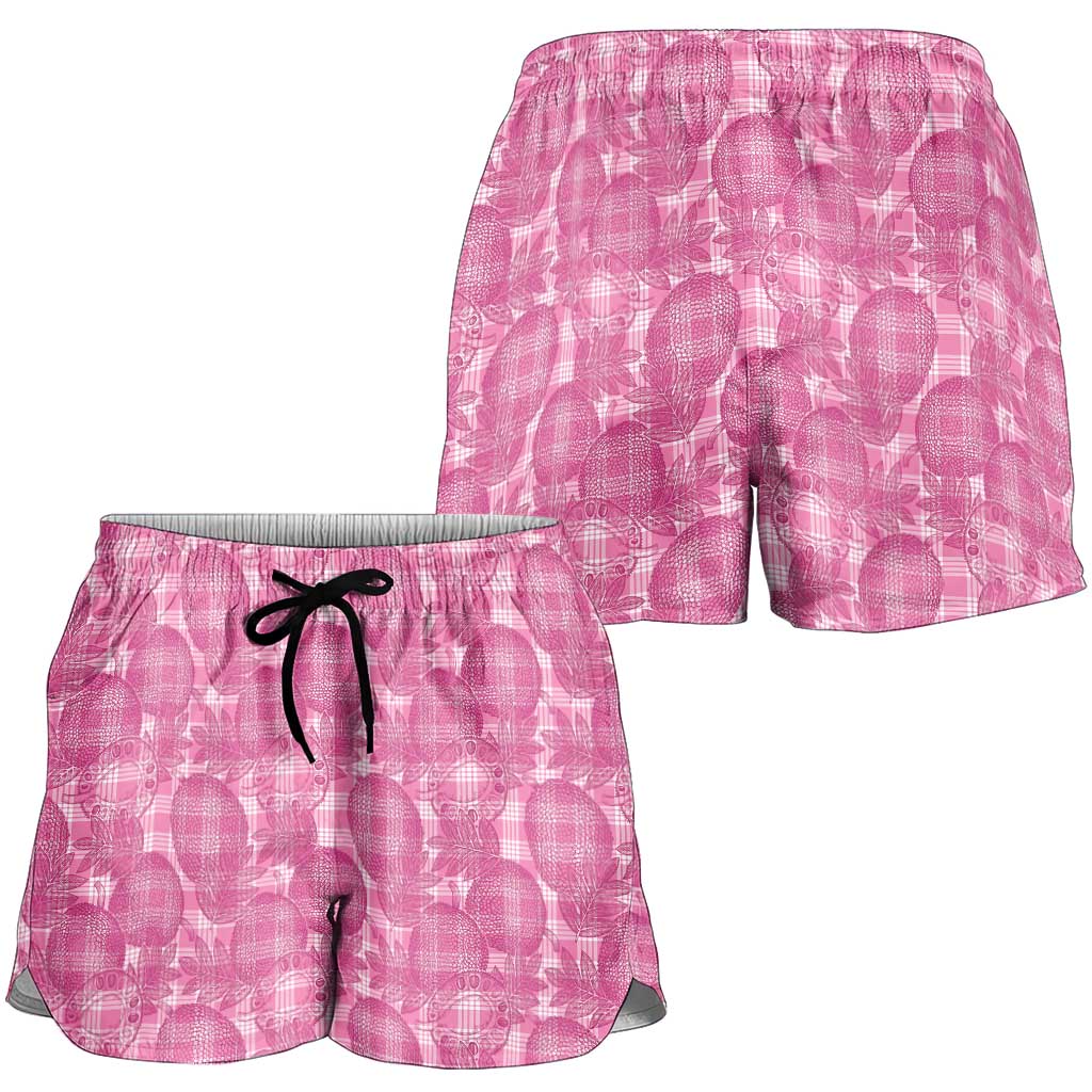 Alaka Hawaii Breadfruit Palaka Motifs Shorts for Women