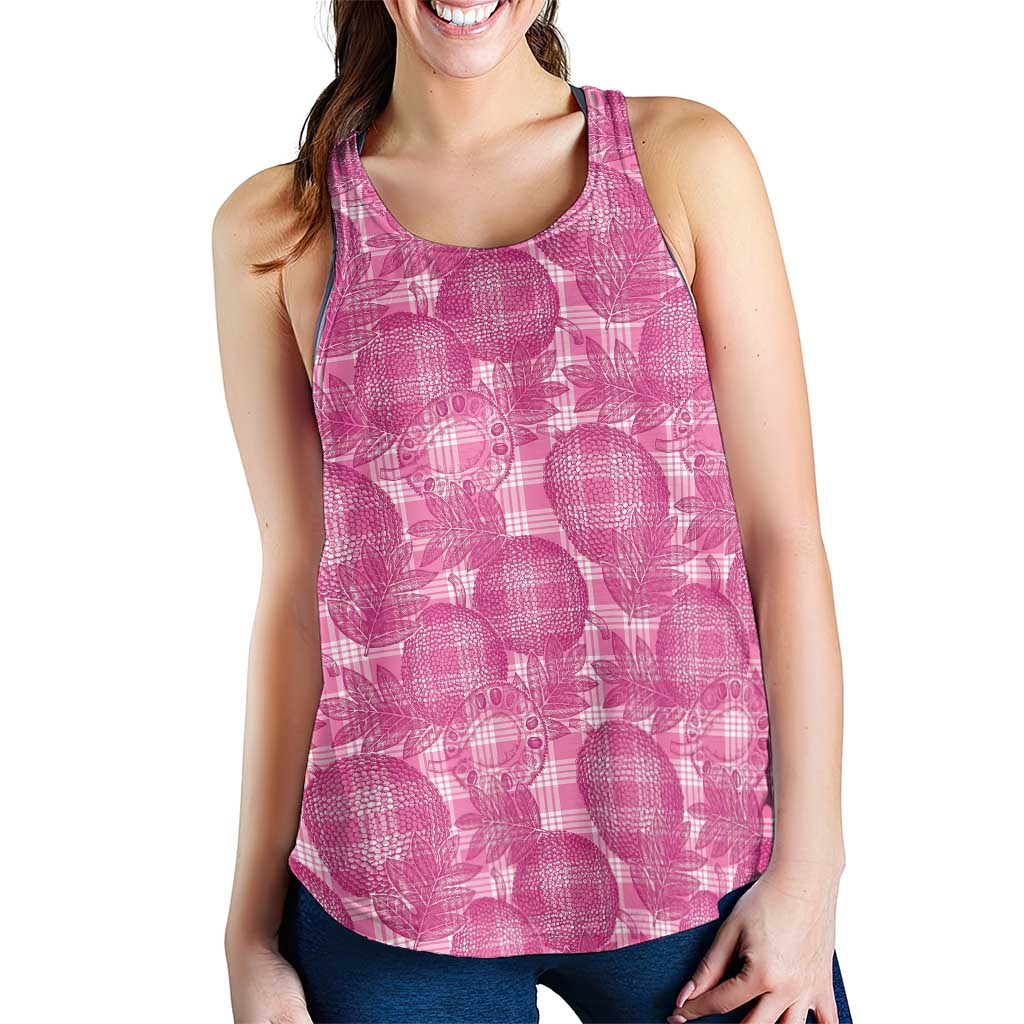 Alaka Hawaii Breadfruit Palaka Motifs Women Racerback Tank