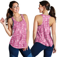 Alaka Hawaii Breadfruit Palaka Motifs Women Racerback Tank