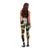 Aloha Festive Hawaii Leggings Mokihana - Maile and Ilima on Black - Polynesian Pride