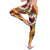 Aloha Festive Hawaii Leggings Mokihana - Maile and Ilima on Crimson - Polynesian Pride
