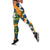 Aloha Festive Hawaii Leggings Mokihana - Maile and Ilima on Navy Blue - Polynesian Pride