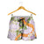 Aloha Festive Hawaii Shorts for Women Mokihana - Maile and Ilima on Lilac - Polynesian Pride