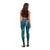 Aloha Hawaii Floral Tapa Leggings Patchwork Teal - Polynesian Pride
