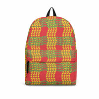 Aloha Hawaii Ilima Maile Lei Backpack Palaka Inspired Hawaiian-plaid Red