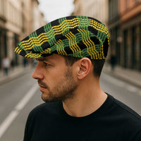 Aloha Hawaii Ilima Maile Lei Jeff Hat Palaka Inspired Hawaiian-plaid Black