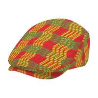 Aloha Hawaii Ilima Maile Lei Jeff Hat Palaka Inspired Hawaiian-plaid Red