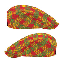 Aloha Hawaii Ilima Maile Lei Jeff Hat Palaka Inspired Hawaiian-plaid Red