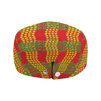 Aloha Hawaii Ilima Maile Lei Jeff Hat Palaka Inspired Hawaiian-plaid Red
