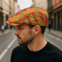 Aloha Hawaii Ilima Maile Lei Jeff Hat Palaka Inspired Hawaiian-plaid Red