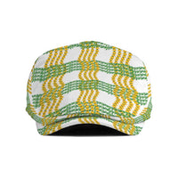 Aloha Hawaii Ilima Maile Lei Jeff Hat Palaka Inspired Hawaiian-plaid White