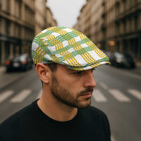 Aloha Hawaii Ilima Maile Lei Jeff Hat Palaka Inspired Hawaiian-plaid White