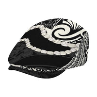 Aloha Hawaii Kalo Pikake Lei Jeff Hat Chest Tattoo Black Hawaiian Pattern LT14 - Polynesian Pride