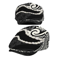 Aloha Hawaii Kalo Pikake Lei Jeff Hat Chest Tattoo Black Hawaiian Pattern LT14 - Polynesian Pride