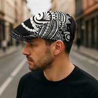 Aloha Hawaii Kalo Pikake Lei Jeff Hat Chest Tattoo Black Hawaiian Pattern LT14 - Polynesian Pride