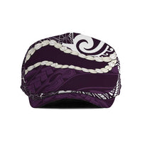 Aloha Hawaii Kalo Pikake Lei Jeff Hat Chest Tattoo Purple Hawaiian Pattern