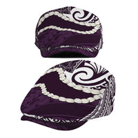 Aloha Hawaii Kalo Pikake Lei Jeff Hat Chest Tattoo Purple Hawaiian Pattern