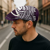 Aloha Hawaii Kalo Pikake Lei Jeff Hat Chest Tattoo Purple Hawaiian Pattern